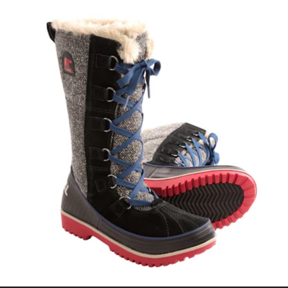 Sorel Tivoli II High Herringbone Boots Women's LL5180 010 Size 5 Waterproof